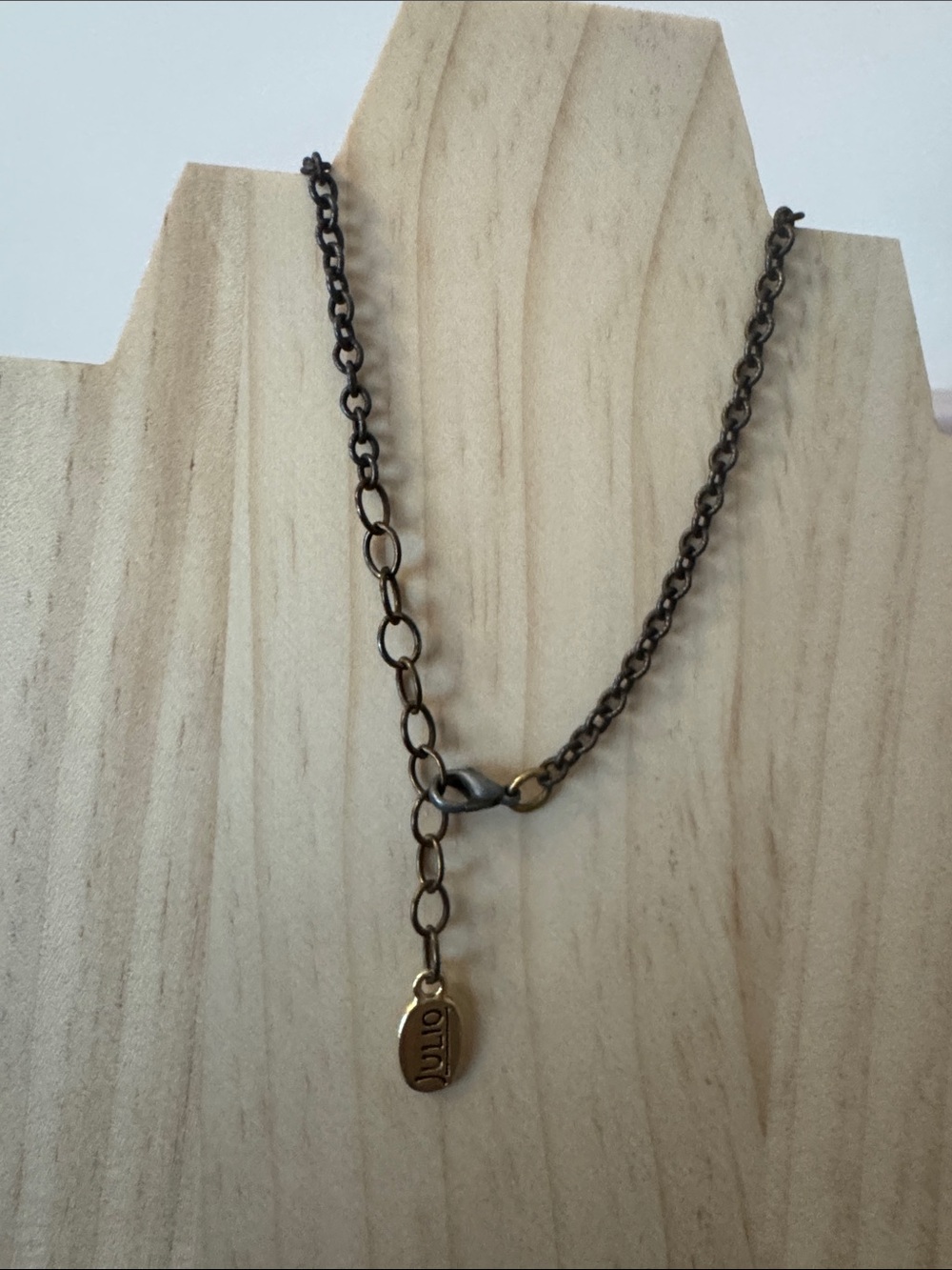 Julio Layered Circle Pendant Necklace in Antiqued Silver - Picture 5 of 6